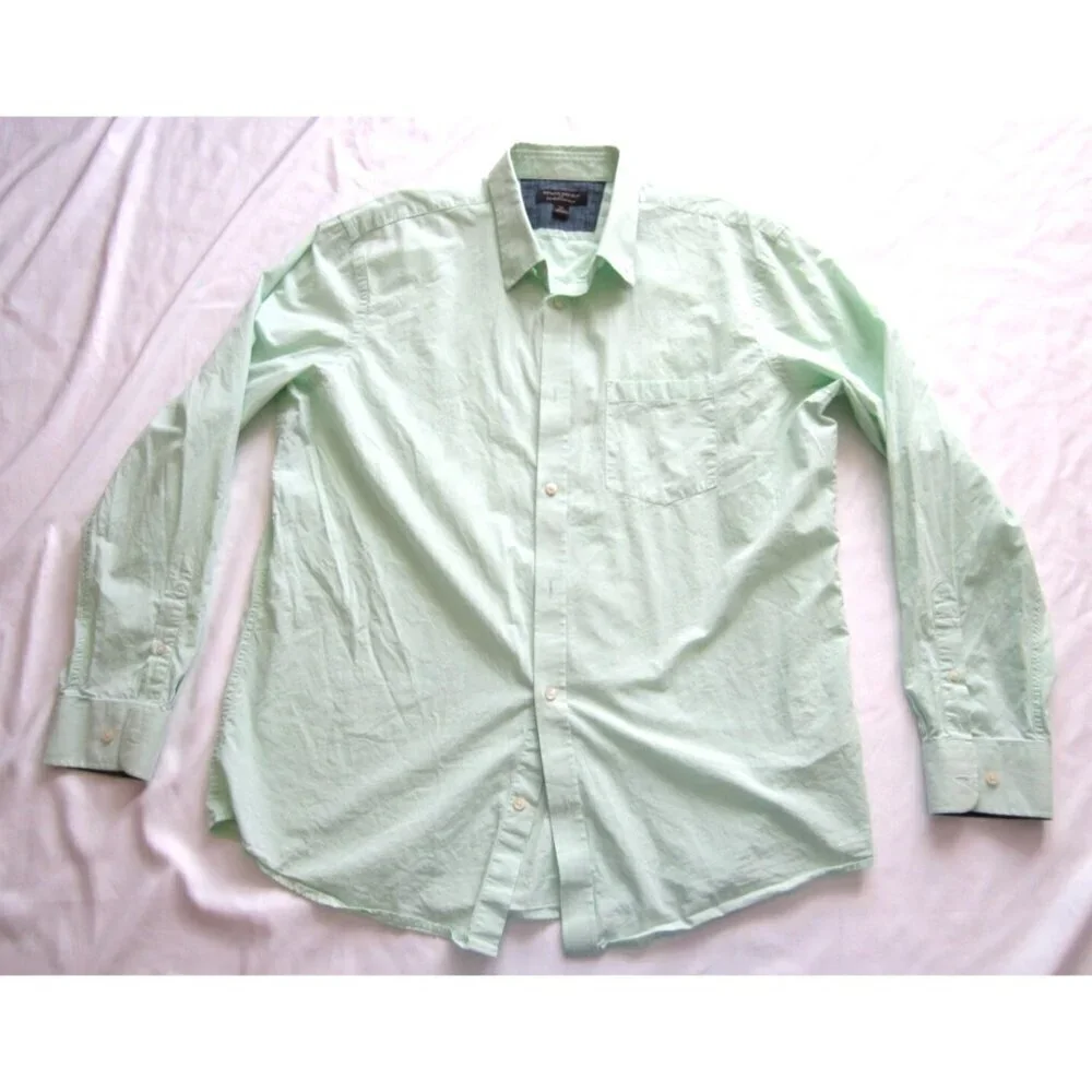 Men Banana Republic Soft Wash Standard Fit Button Long Sleeve Shirt Sz XL(MT497)